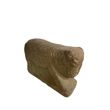 Lion sculpté en granite Inde XVIème siècle