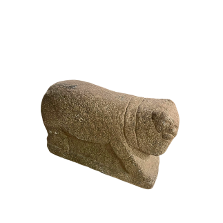 Lion sculpté en granite Inde XVIème siècle