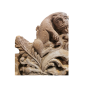 Fronton en pierre sculptée à décor végétal. XVIII ème siècle