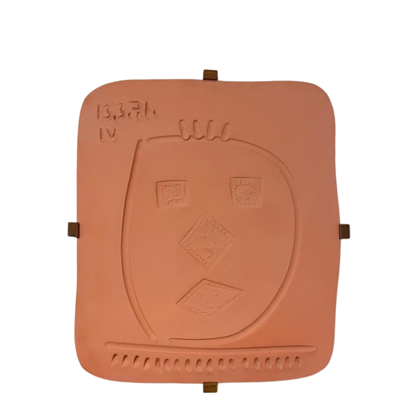 Pablo PICASSO (1881-1973) MADOURA.  FACE WITH FOUR FACES.  1971. March 13. IV