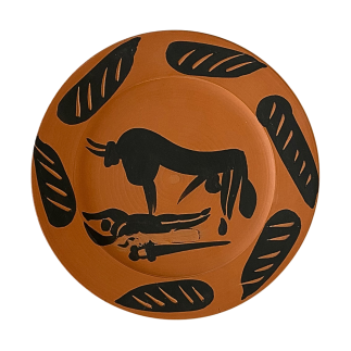 Pablo Picasso – Bullfighting Scene (1957) | Madoura Ceramic