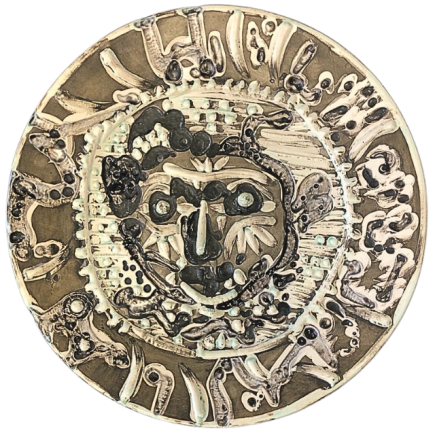 Pablo PICASSO (1881-1973) – MADOURA. VISAGE DE FAUNE TOURMENTE. 1956.