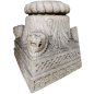 Pair of carved white marble column bases. Late 17th century or early 18th century.