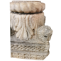 Paire de bases de colonnes en marbre blanc sculpté. Fin XVII ème siècle ou début XVIII ème siècle. Paire de bases de colonnes en marbre blanc sculpté. Fin XVII ème siècle ou début XVIII ème siècle.