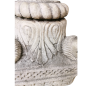 Pair of carved white marble column bases. Late 17th century or early 18th century.