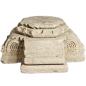 Base of carved stone column on all sides. 16th Century.
