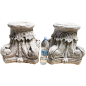 Pair of white marble capitals carved all sides. Byzantine period, 14th / 15th Century or earlier. Pair of white marble capitals carved all sides. Byzantine period, 14th / 15th Century or earlier.