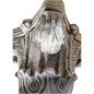Paire de chapiteaux sculptés toutes faces, en marbre blanc. Epoque Bysantine, XIV -XV ème siècle ou antérieure.