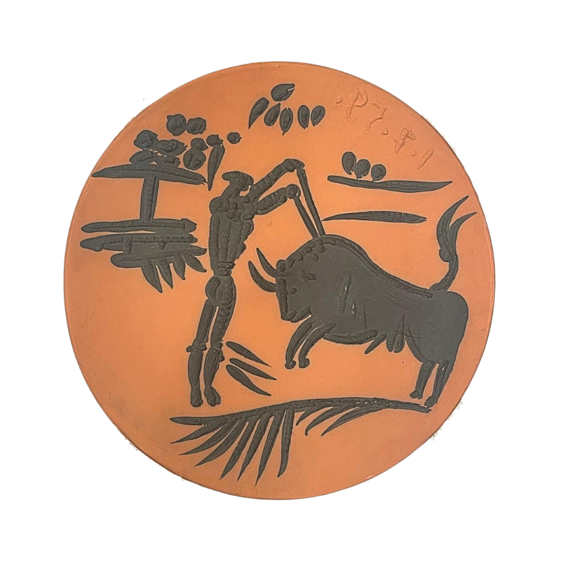 Pablo PICASSO (1881-1973) - MADOURA.  BANDERILLEROS N° 427. 1959.