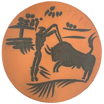 Pablo PICASSO (1881-1973) - MADOURA.  BANDERILLEROS N° 427. 1959.