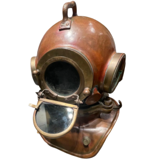 Casque de Scaphandrier Russe en Cuivre et Laiton | Objet de Marine Anc