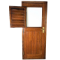 Solid mahogany boat door, complete with its original frame.