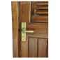 Solid mahogany boat door, complete with its original frame.