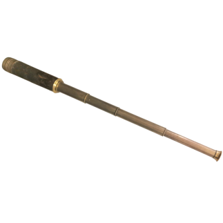 Marine telescope in brass with four draws and covered with shagreen.19th Century.