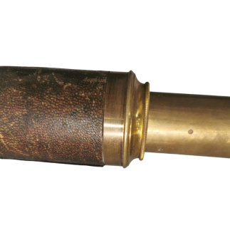 Marine telescope in brass with four draws and covered with shagreen.19th Century.