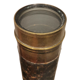 Marine telescope in brass with four draws and covered with shagreen.19th Century.