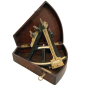 Ebony and brass octant early 19th century