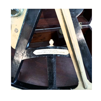 Ebony and brass octant early 19th century