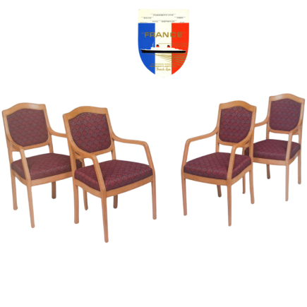 Paire de fauteuils en hêtre – Provenance paquebot Norway, ex paquebot France.