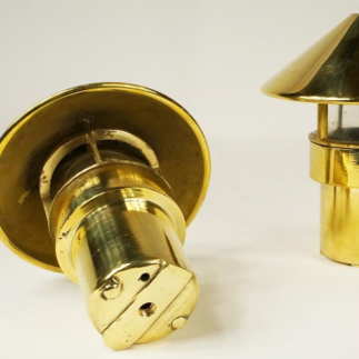 Small brass night light from the ocean liner NORWAY.