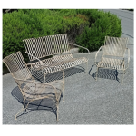 ANTIQUE WROUGHT IRON GARDEN LOUNGE SETS